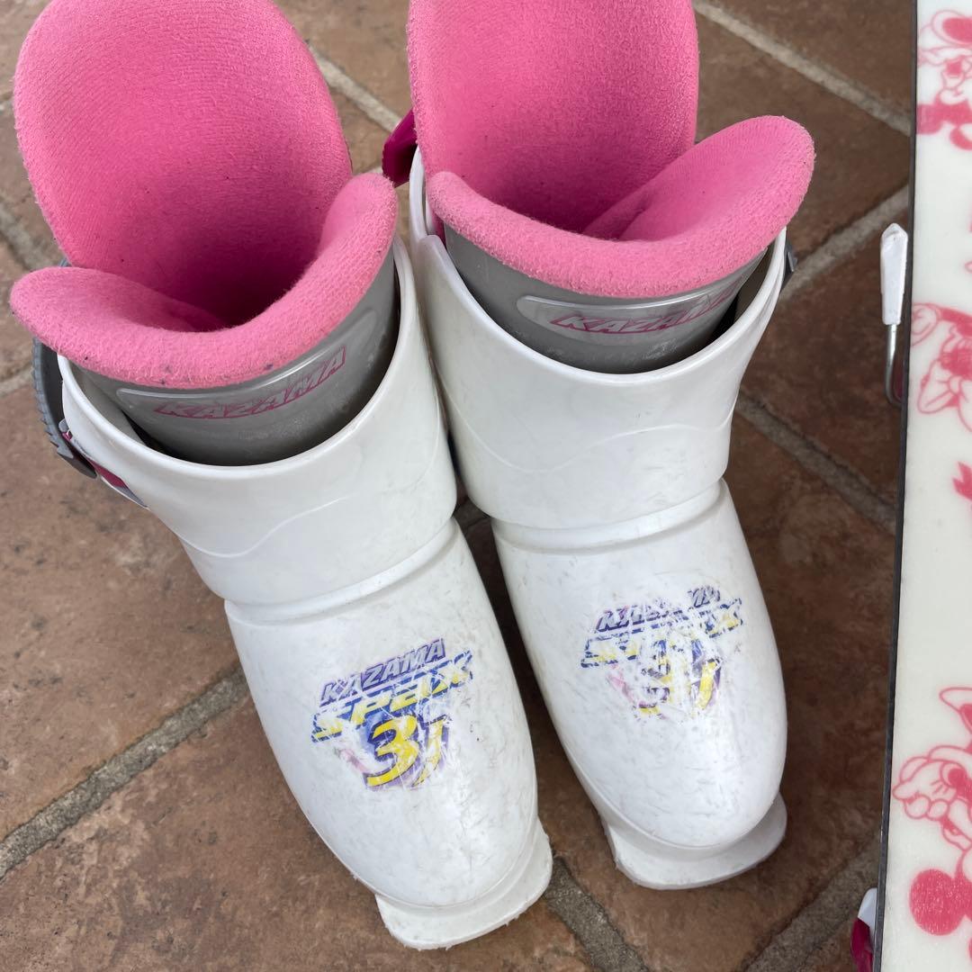 子どもスキー　3点セット 板100cm ブーツ20cm ストック75cm