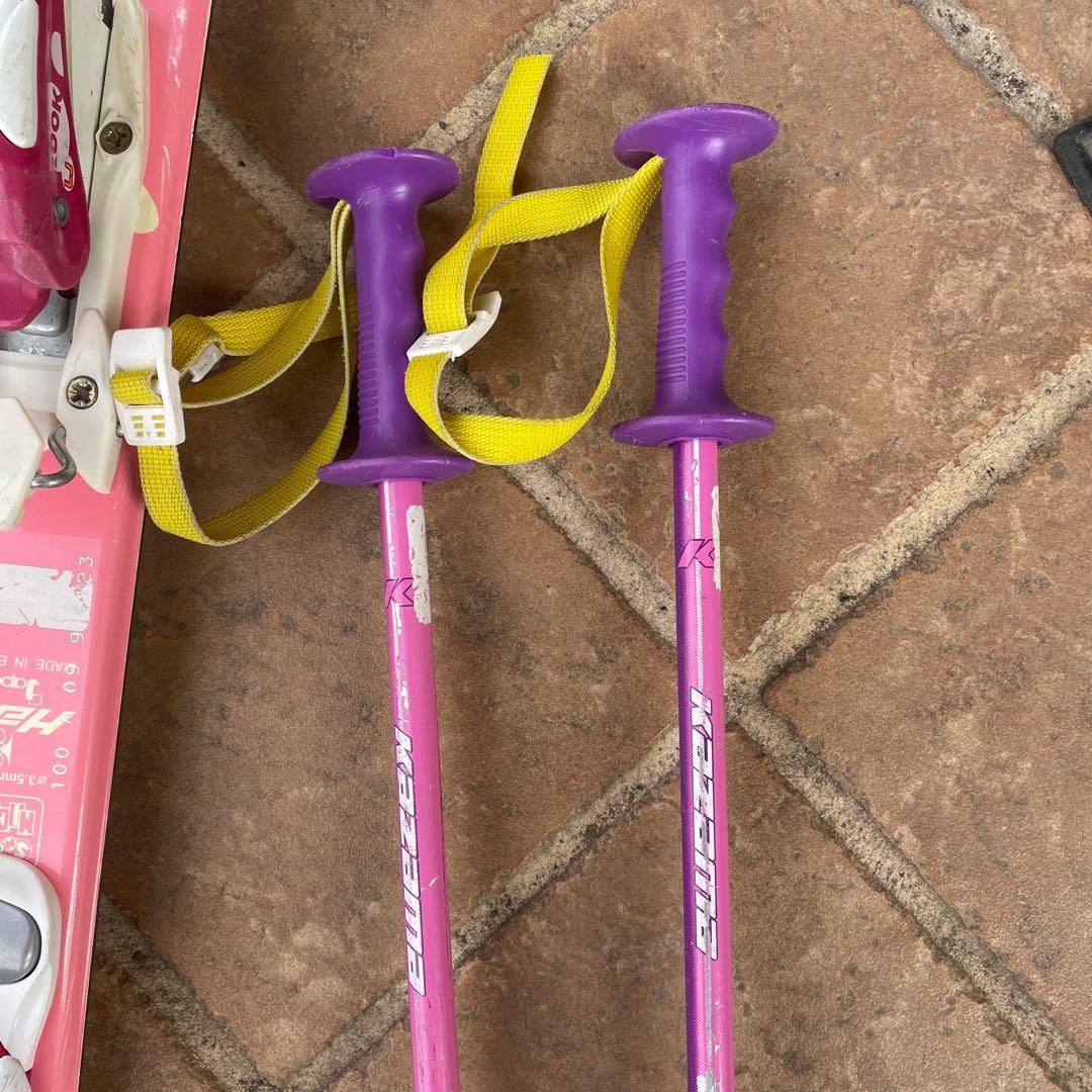 子どもスキー　3点セット 板100cm ブーツ20cm ストック75cm