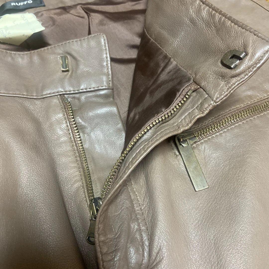 RUFFO ルッフォ　レザー パンツ　イタリア製　ナッパレザー　ブラウン