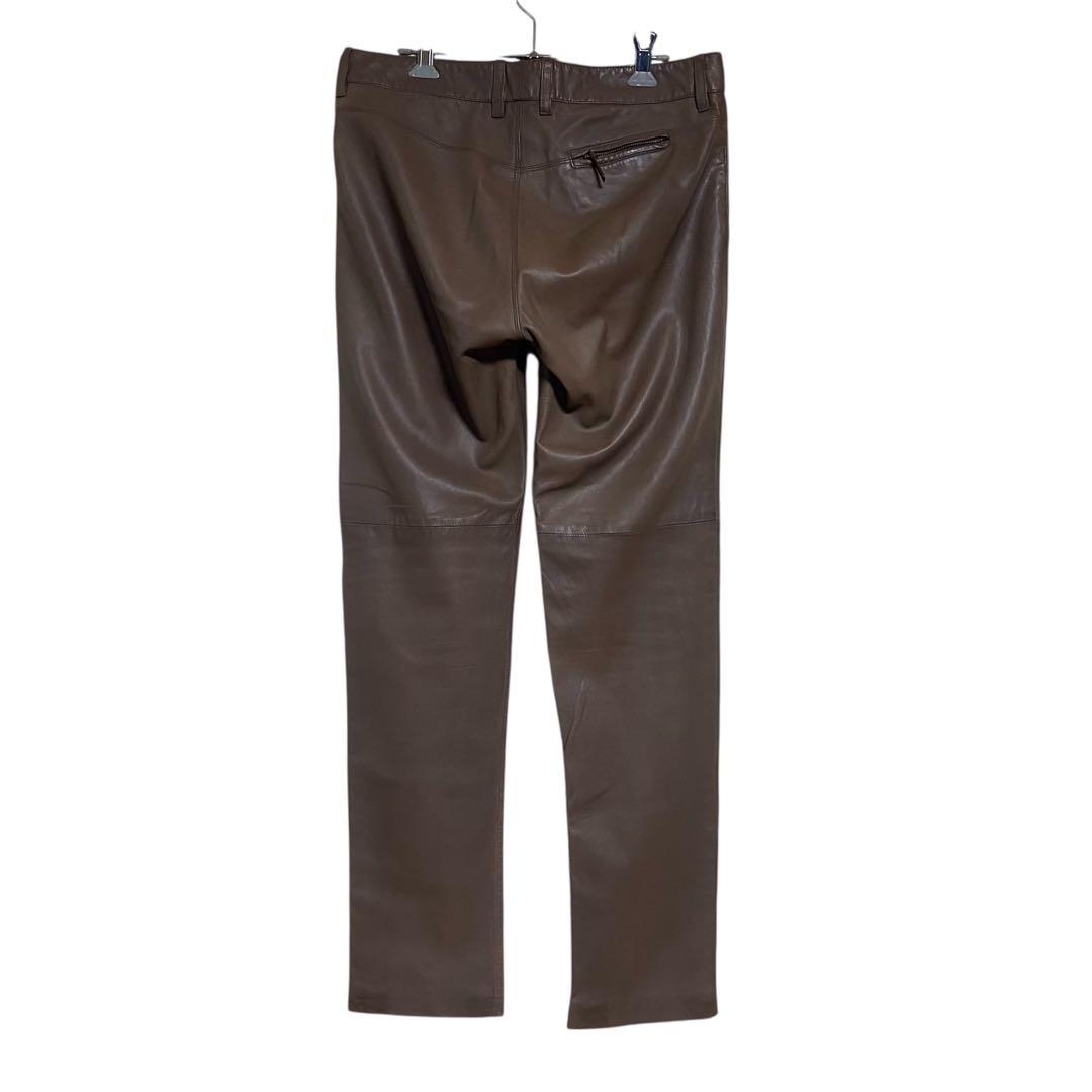 RUFFO ルッフォ　レザー パンツ　イタリア製　ナッパレザー　ブラウン