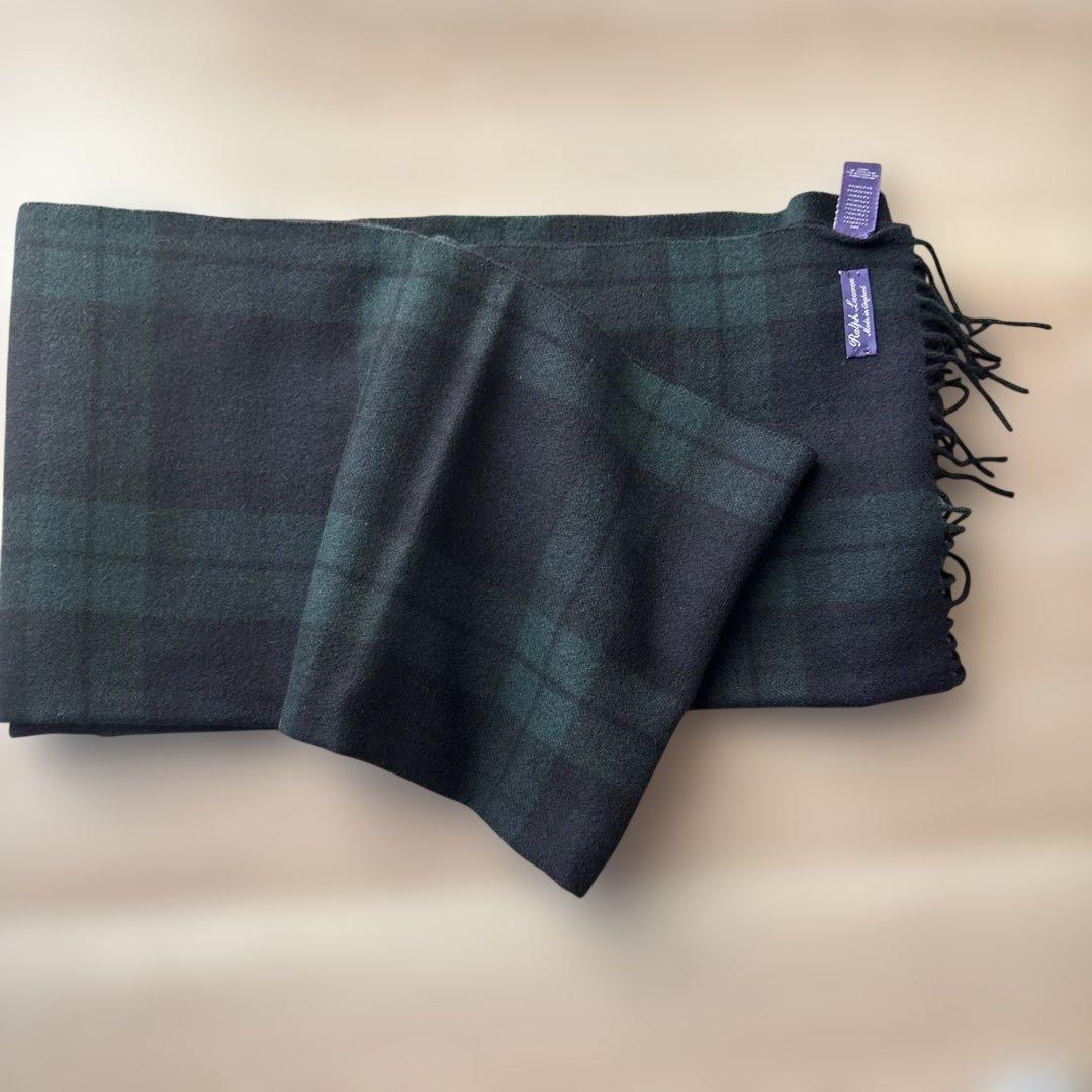 ラルフローレン パープルレーベル マフラー カシミヤ 100%