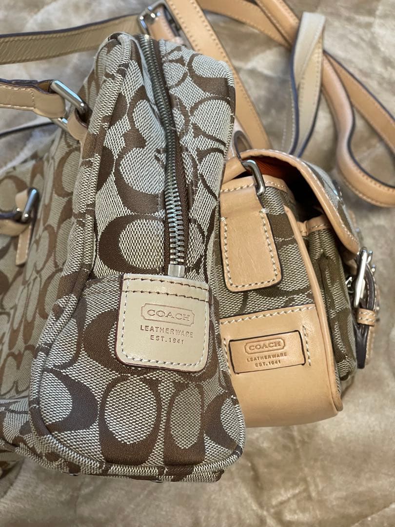 COACH シグネチャー トートバッグ2点＋財布セット ベージュ