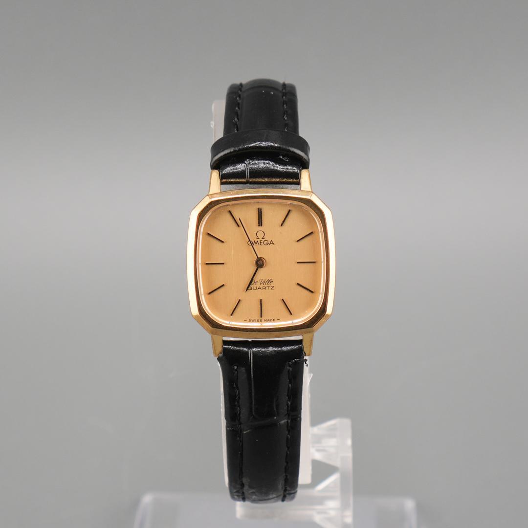 稼働 OMEGA De Ville 腕時計 新品電池 新品ベルト クォーツ