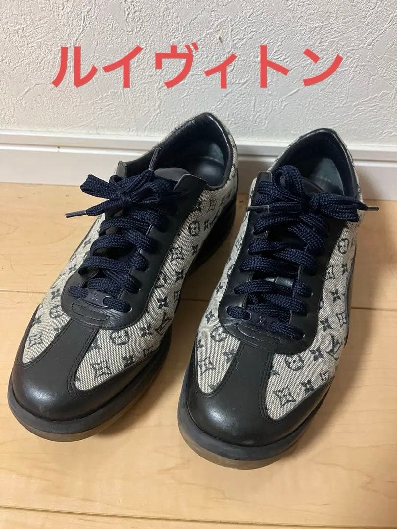 ルイ・ヴィトン スニーカー グレー ネイビー