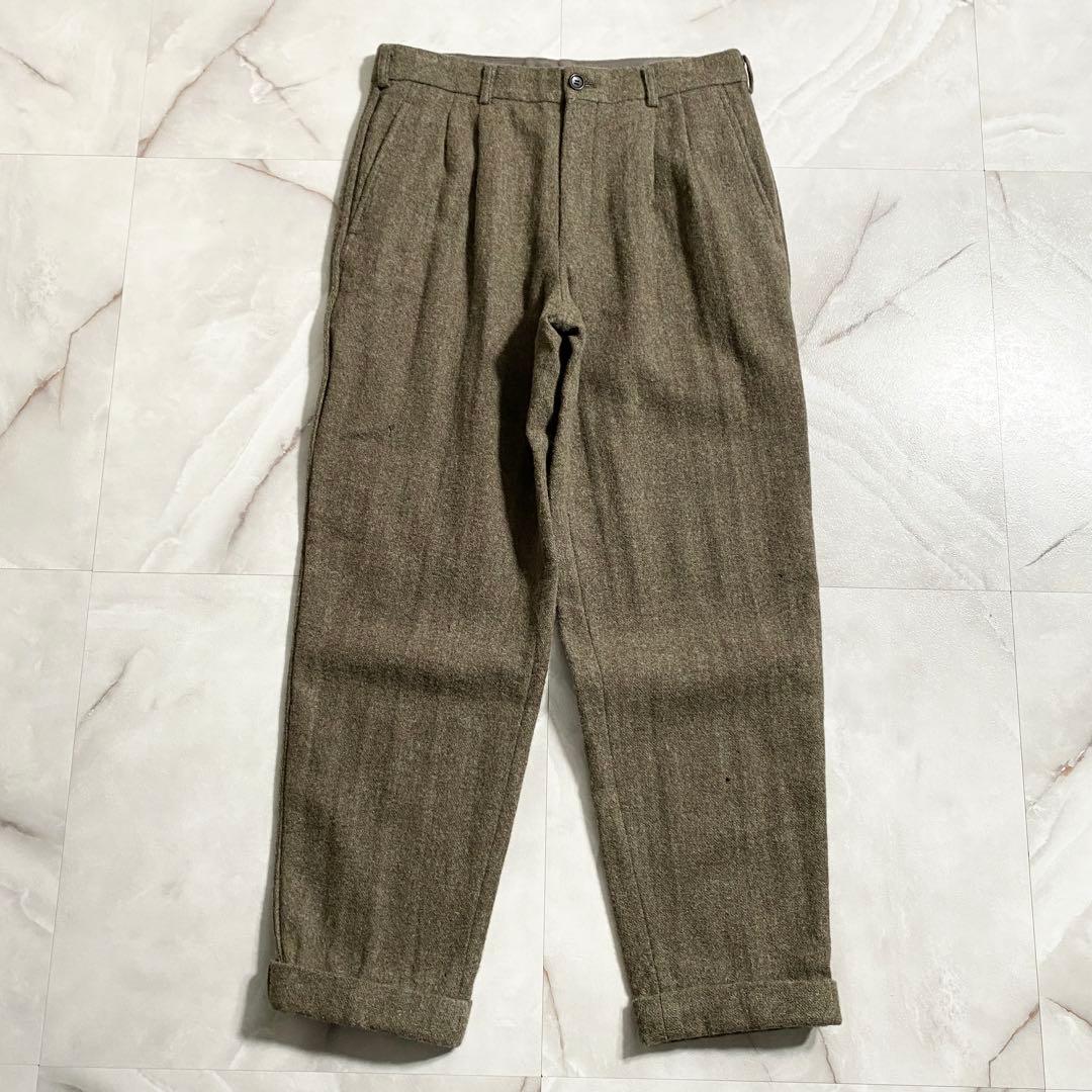 A17664 コムデギャルソンオムプリュス 98AW 2タックウール縮絨パンツM