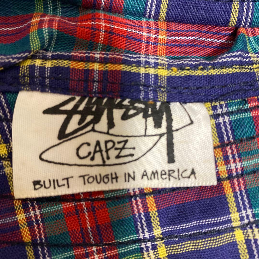STUSSYオールドステューシー チェック柄 バケットハット USA製