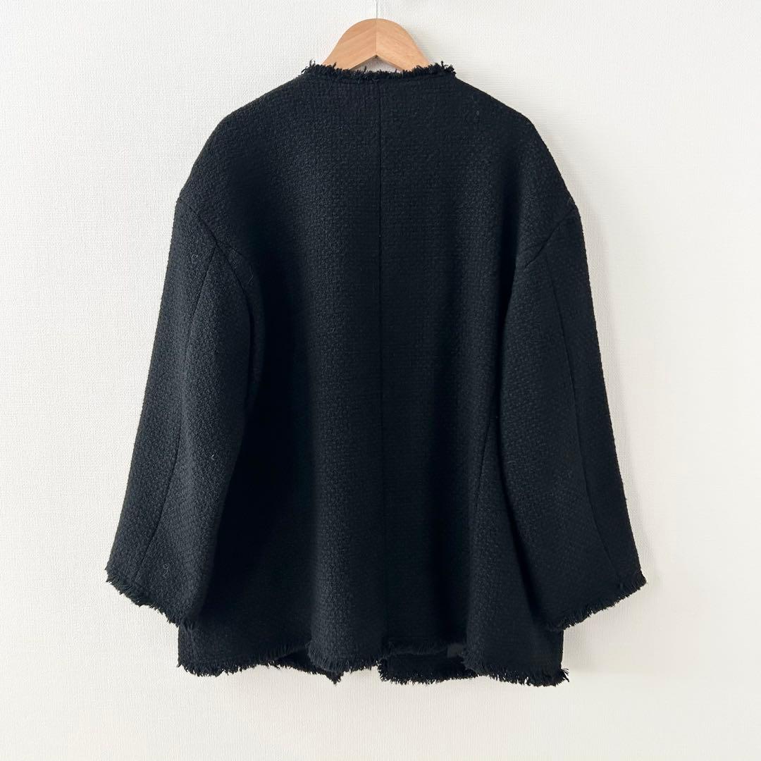2024AW✨GIOLICAツイードBIGジャケット　ブラック