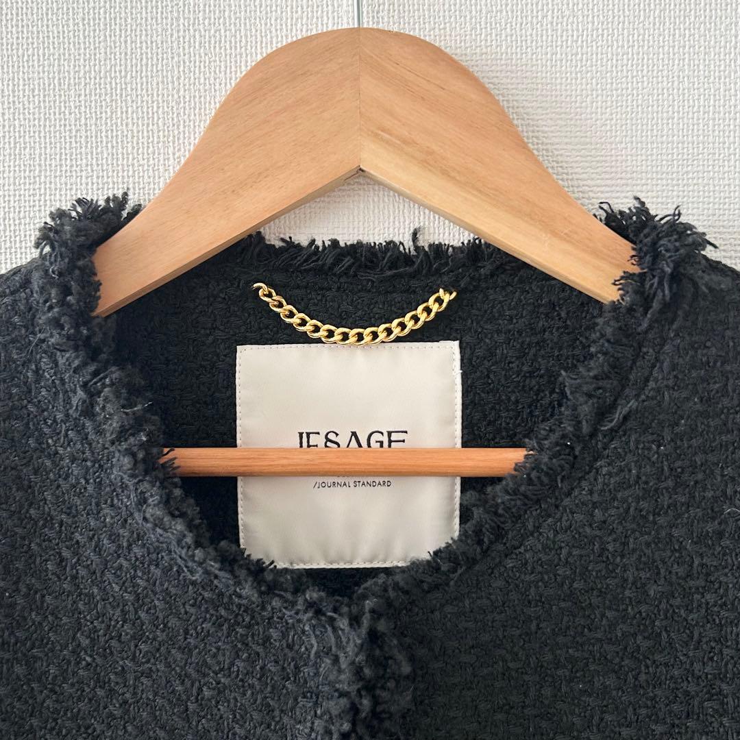 2024AW✨GIOLICAツイードBIGジャケット　ブラック