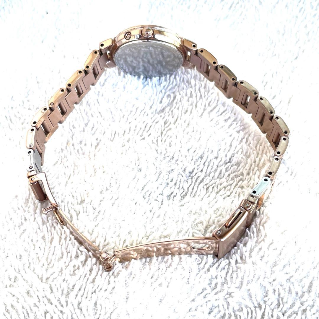 エミリン美品❣xCハッピーフライト 白文字盤 サクラピンク　H060　稼働