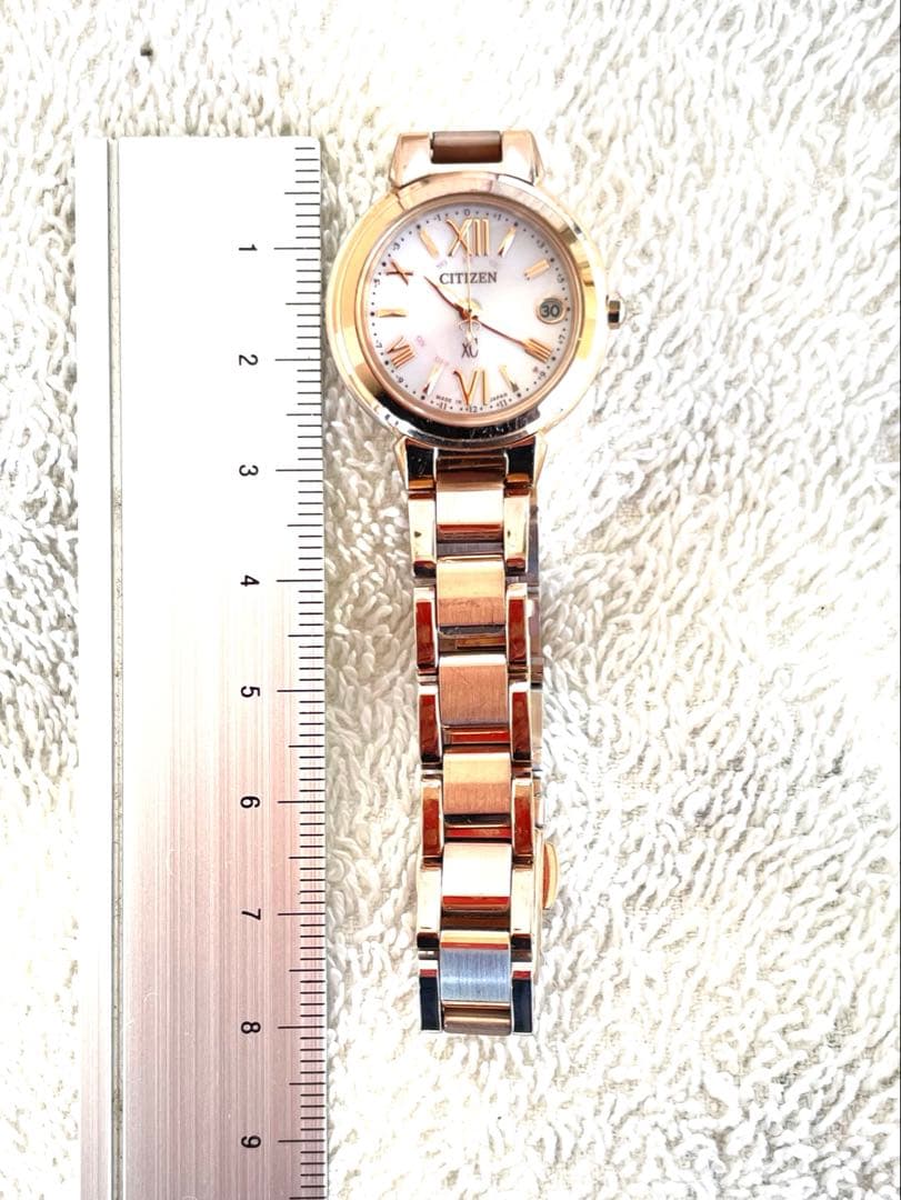 エミリン美品❣xCハッピーフライト 白文字盤 サクラピンク　H060　稼働