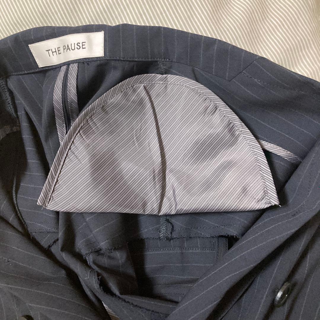 完売商品Whim Gazetteテーラーカラーノースリーブジャンプスーツネイビー