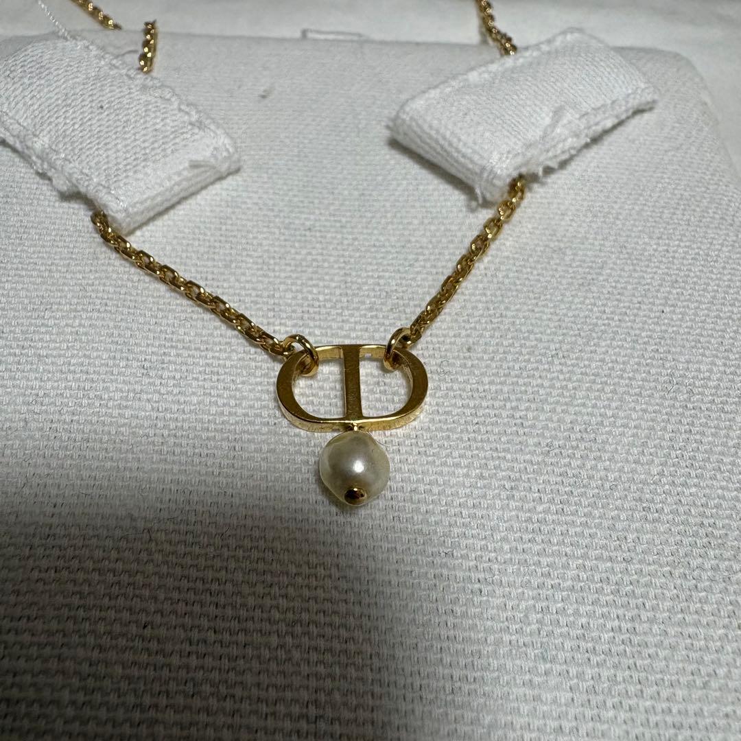 Dior ディオール パールネックレス ゴールド