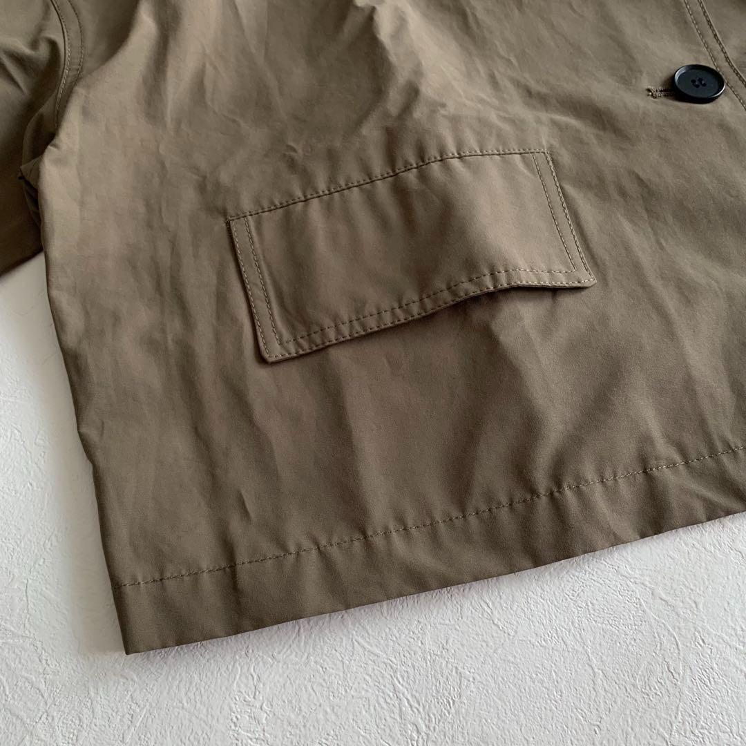 【美品】IENA　2025　ウェザーノーカラージャケット　カーキ　定価3万5千円