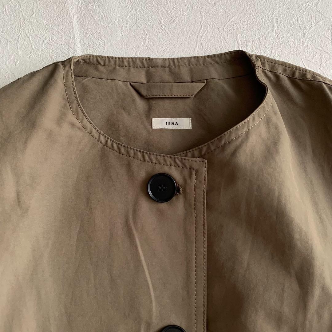 【美品】IENA　2025　ウェザーノーカラージャケット　カーキ　定価3万5千円