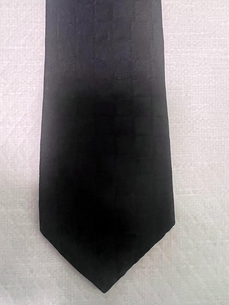 BOTTEGA VENETA シルク100% ネクタイ イントレチャート 黒