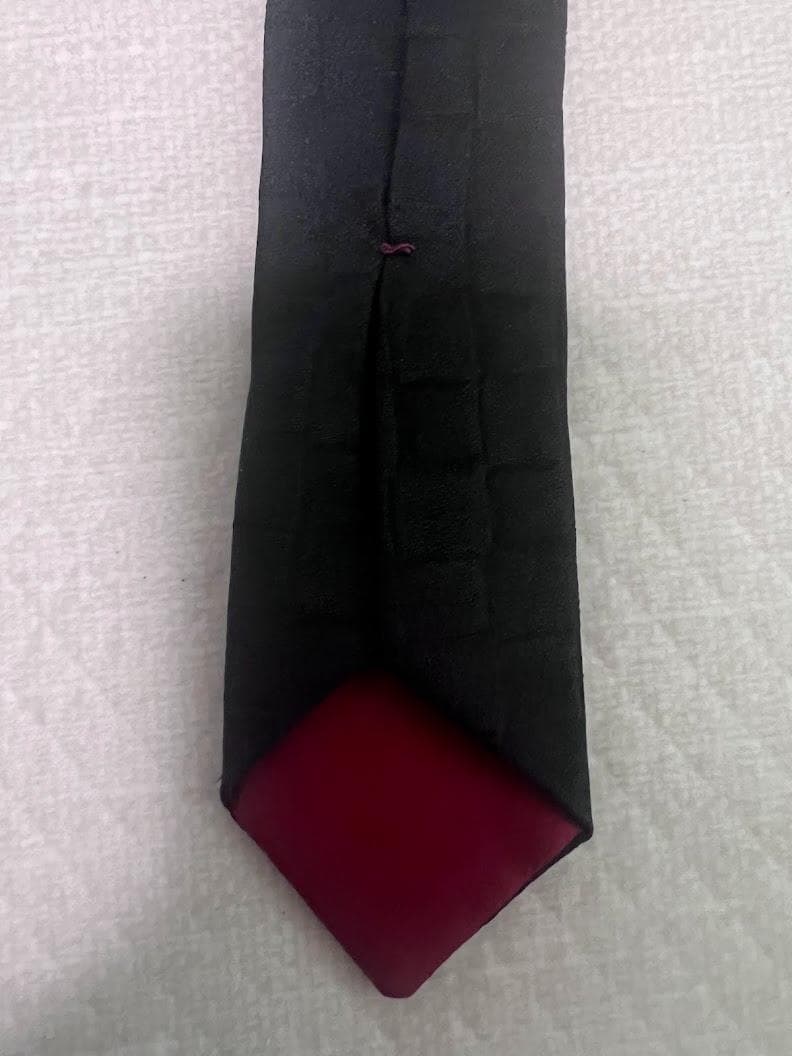 BOTTEGA VENETA シルク100% ネクタイ イントレチャート 黒