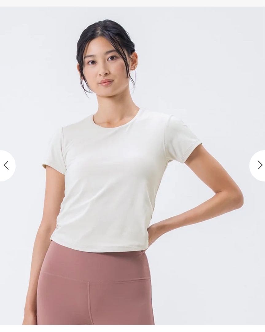 SUKALAくすみピンクトレンカとカップ付きサイドギャザーTee Lサイズ