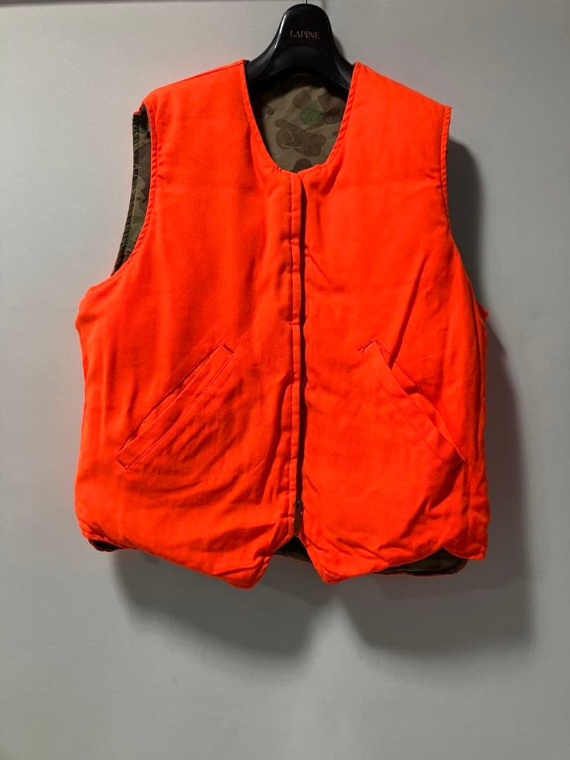 70s80s エディバウアー　黒タグ　ベスト　ダックハンターカモ