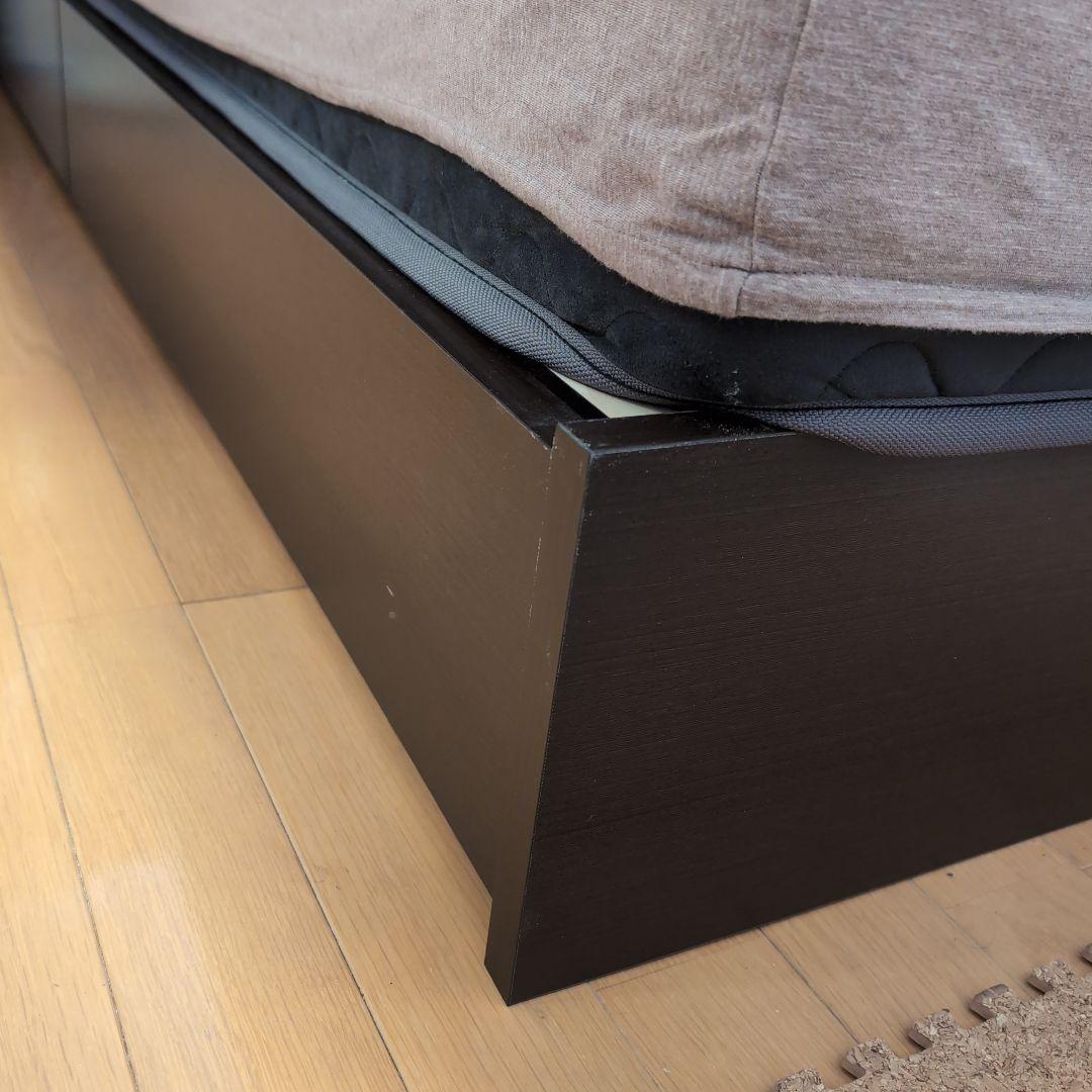 収納２ USBポート付きベッドフレーム セミダブル