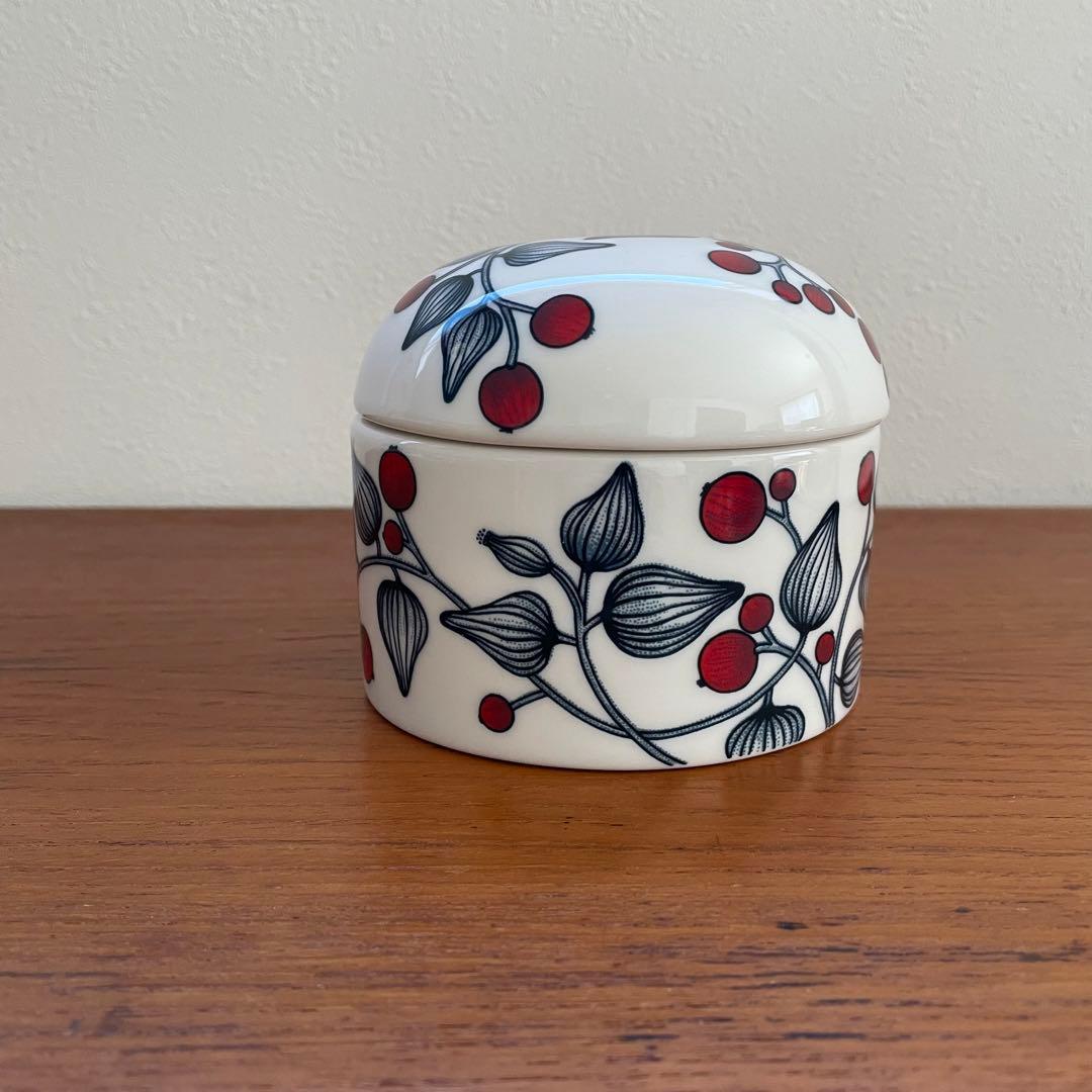 ARABIA runo 蓋付きジャー　フロストベリー