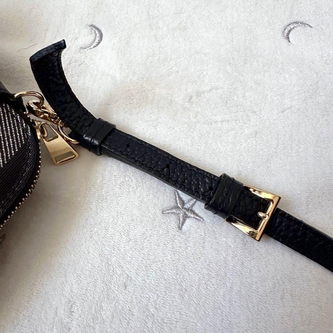 ブルーレーベルクレストブリッジ　ショルダーバッグ　CBチェック　ゴールド金具　黒