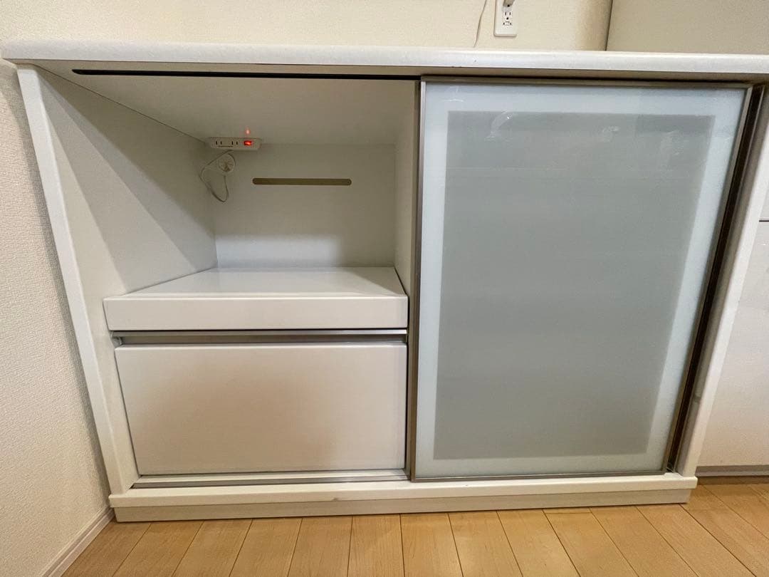 最終値下げ　ニトリ キッチンカウンター リーフ120CT 食器棚　白色