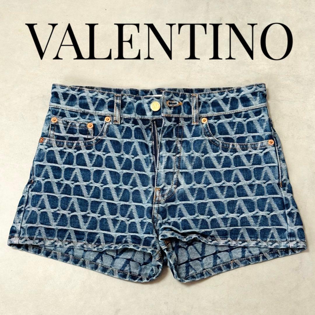 VALENTINO ヴァレンディノ　トワルイコノグラフ デニム　ショートパンツ
