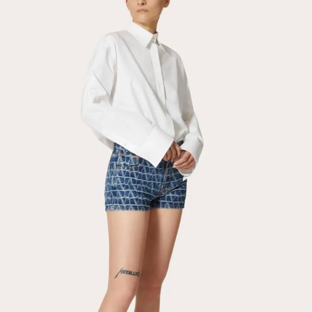 VALENTINO ヴァレンディノ　トワルイコノグラフ デニム　ショートパンツ