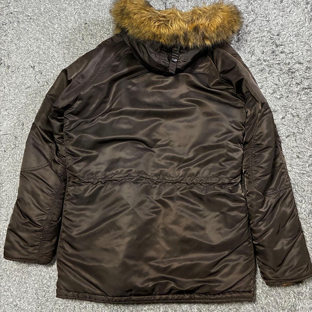 【美品】アルファインダストリーズ N-3B スリムフィット L ディープブラウン