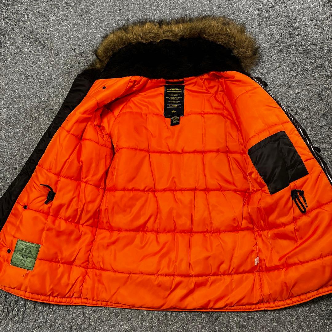 【美品】アルファインダストリーズ N-3B スリムフィット L ディープブラウン