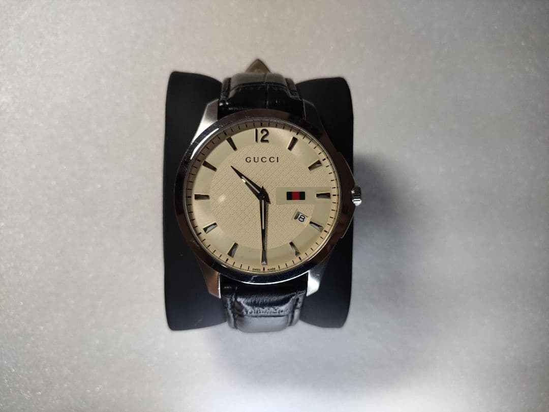 【良品】グッチ GUCCI 腕時計 タイムレス 126.3 革