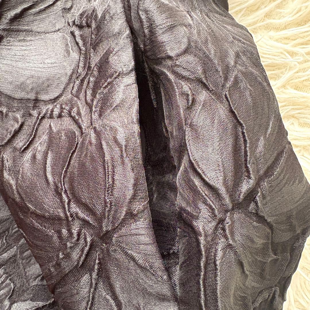 【新品同様】アドーア　花柄　ふくれジャガード バックリボン ワンピース　サンプル