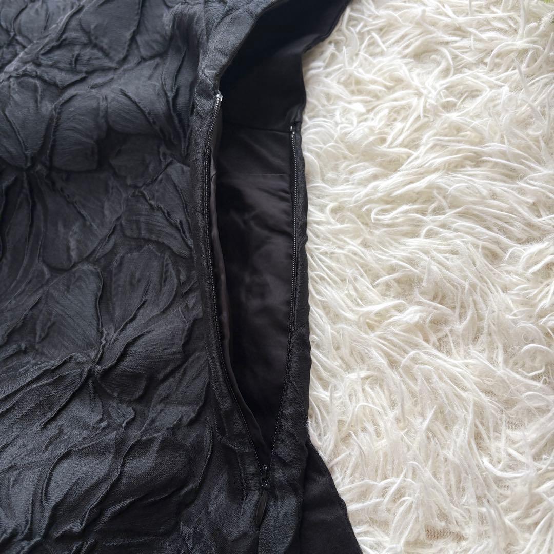 【新品同様】アドーア　花柄　ふくれジャガード バックリボン ワンピース　サンプル