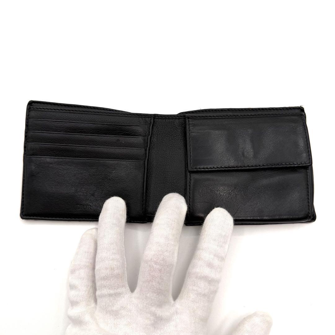 Christian Dior 二つ折り財布 トロッター　キャンバス×レザー