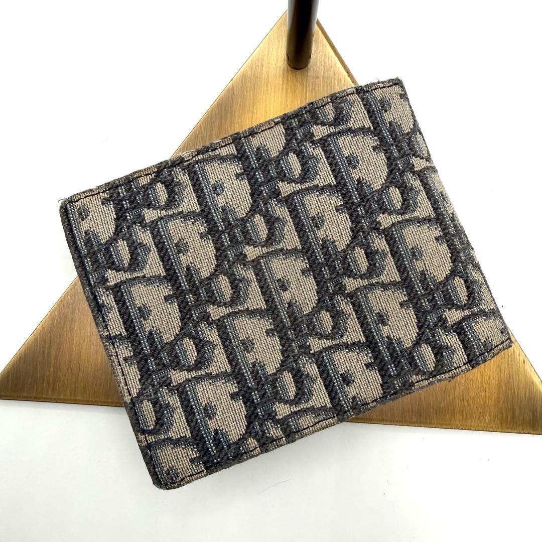 Christian Dior 二つ折り財布 トロッター　キャンバス×レザー