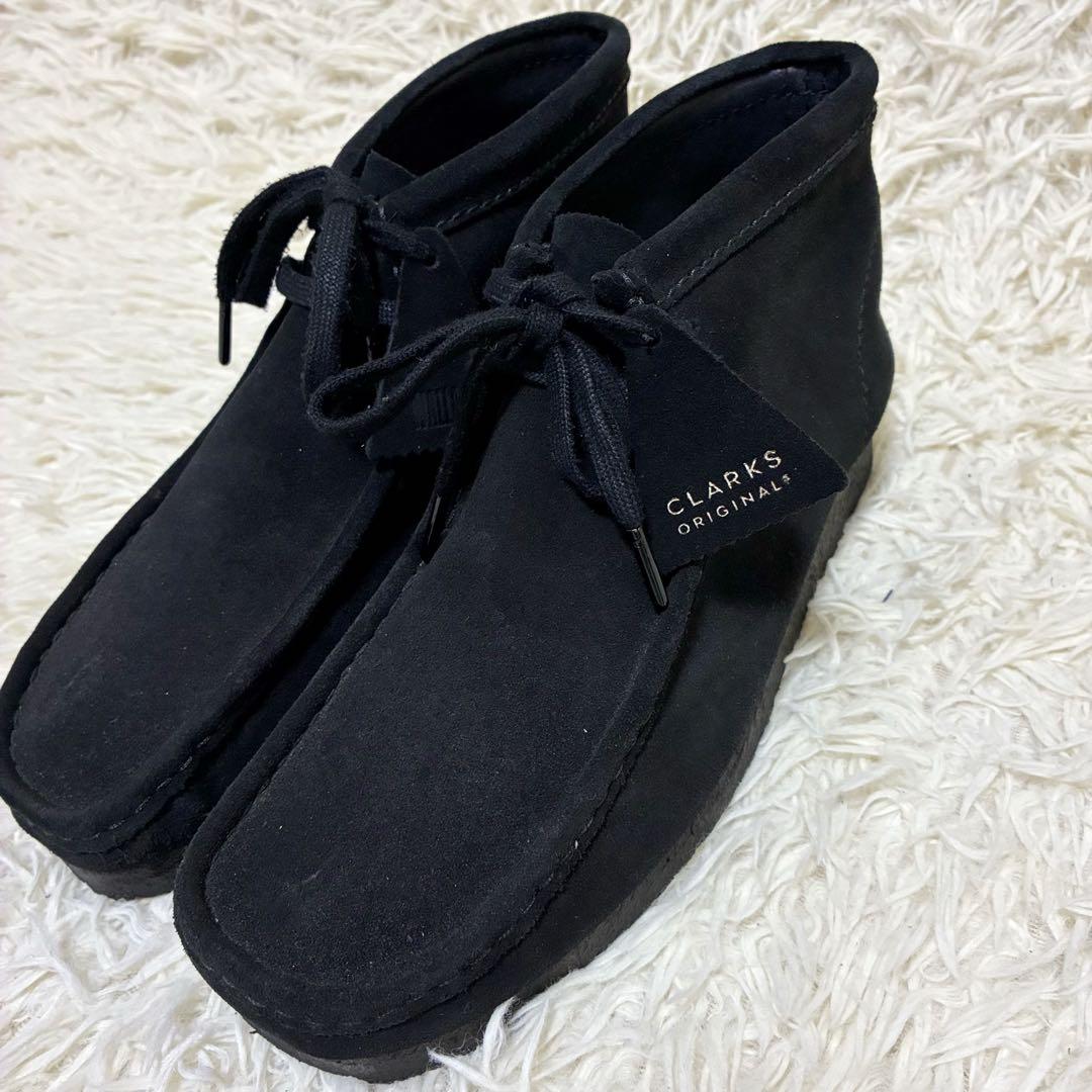 【美品】✨ クラークス ワラビー モカシン スエード ブラック　27cm