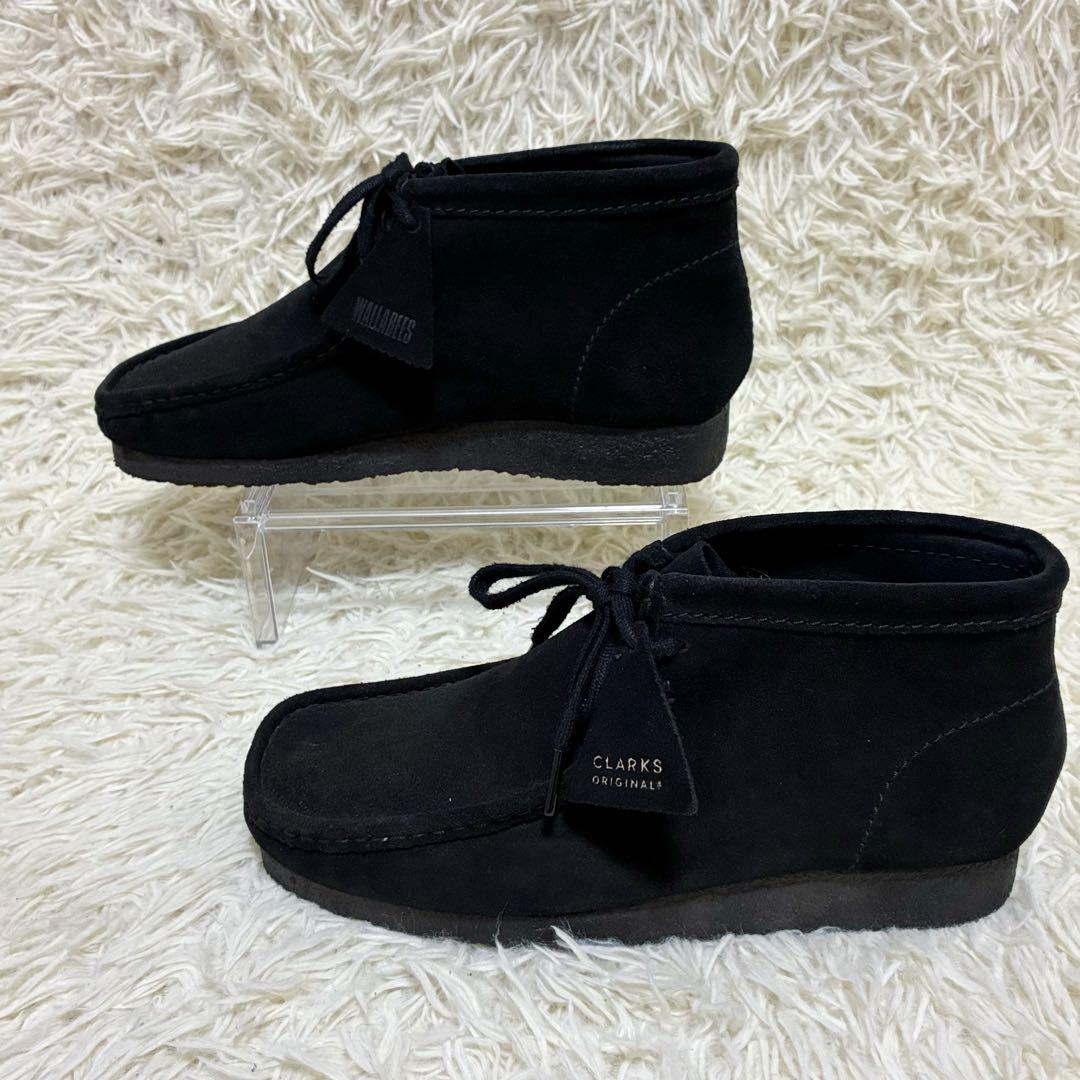 【美品】✨ クラークス ワラビー モカシン スエード ブラック　27cm