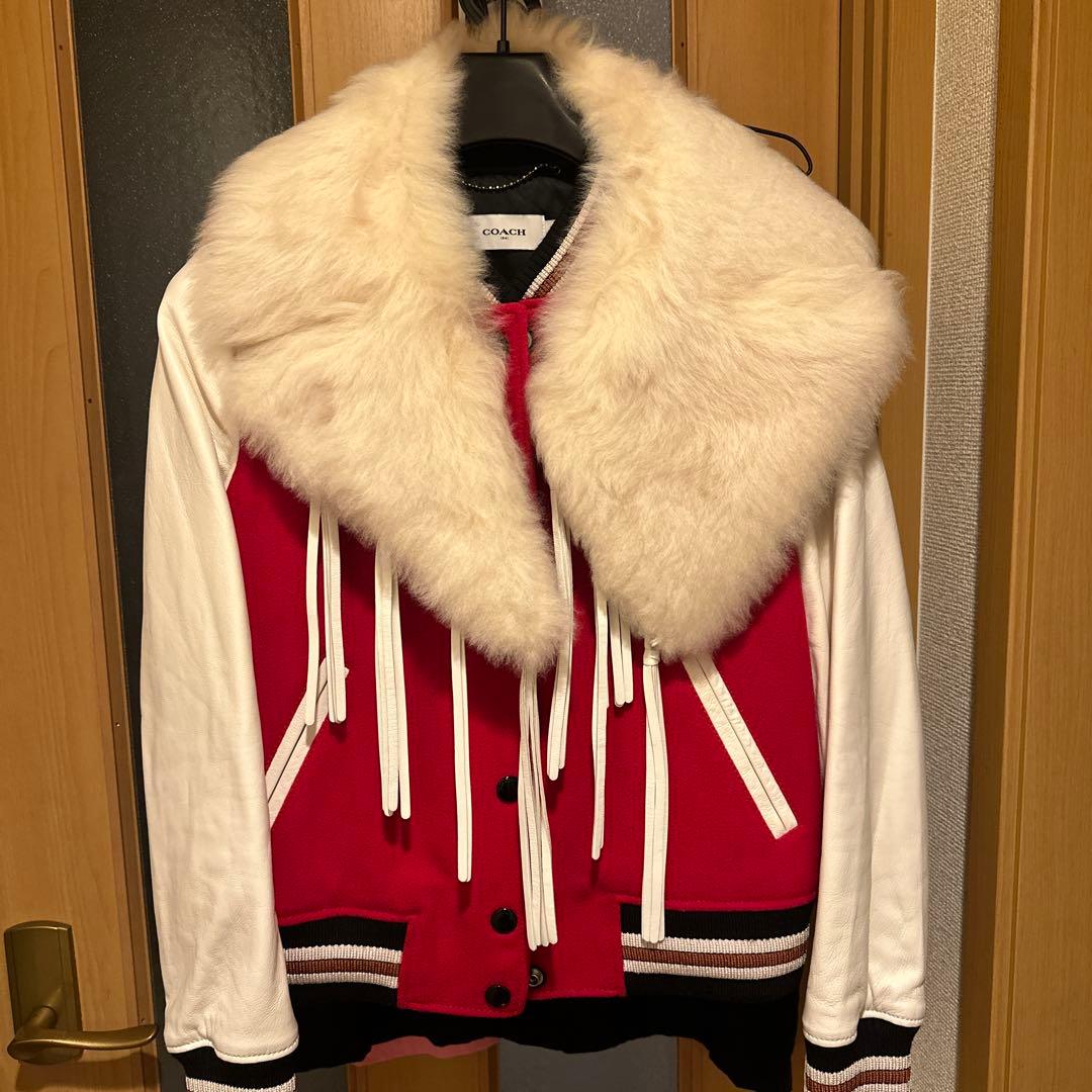 COACHコーチ レディーススタジャン サイズ2 リアルファー取外可 最終価格⭐︎