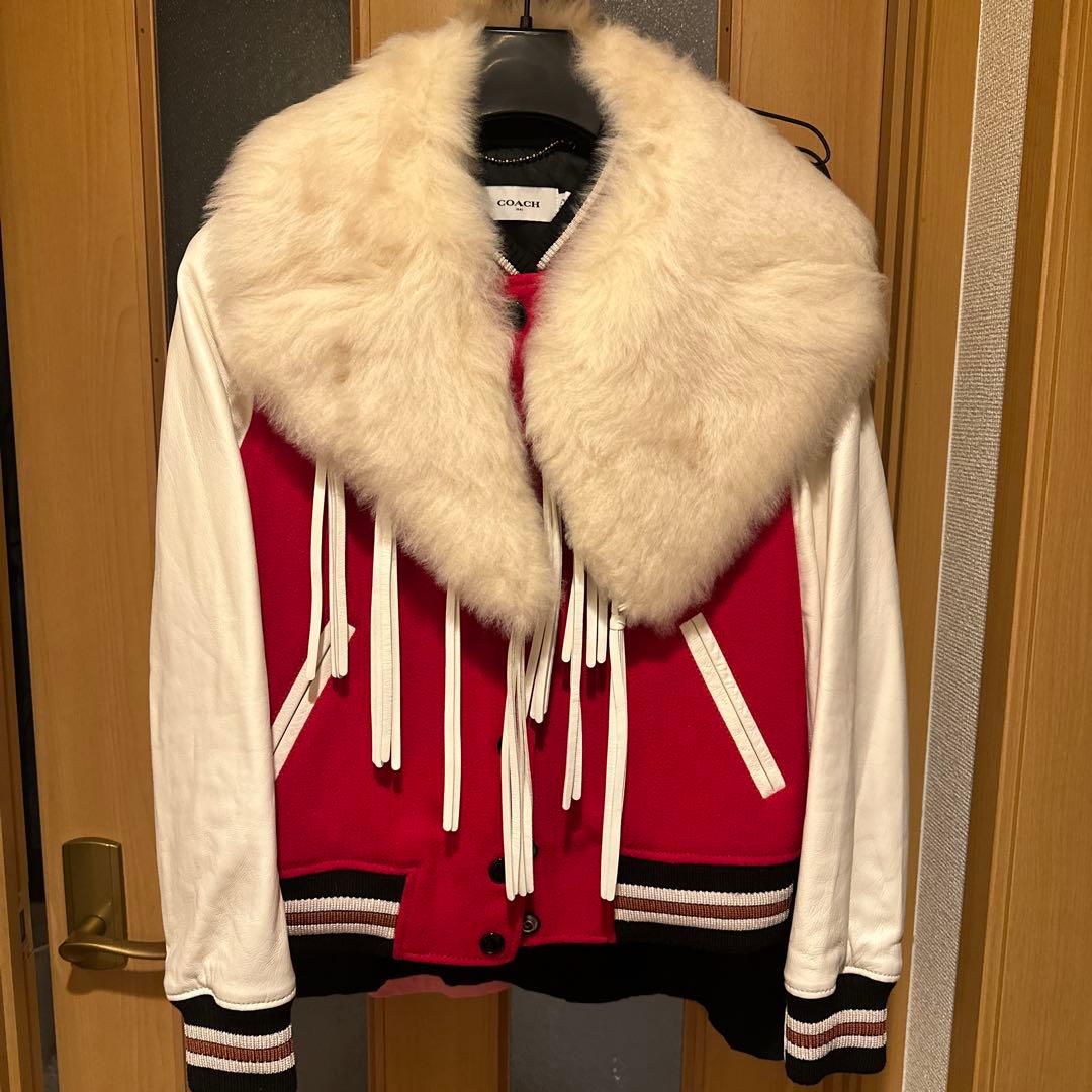 COACHコーチ レディーススタジャン サイズ2 リアルファー取外可 最終価格⭐︎