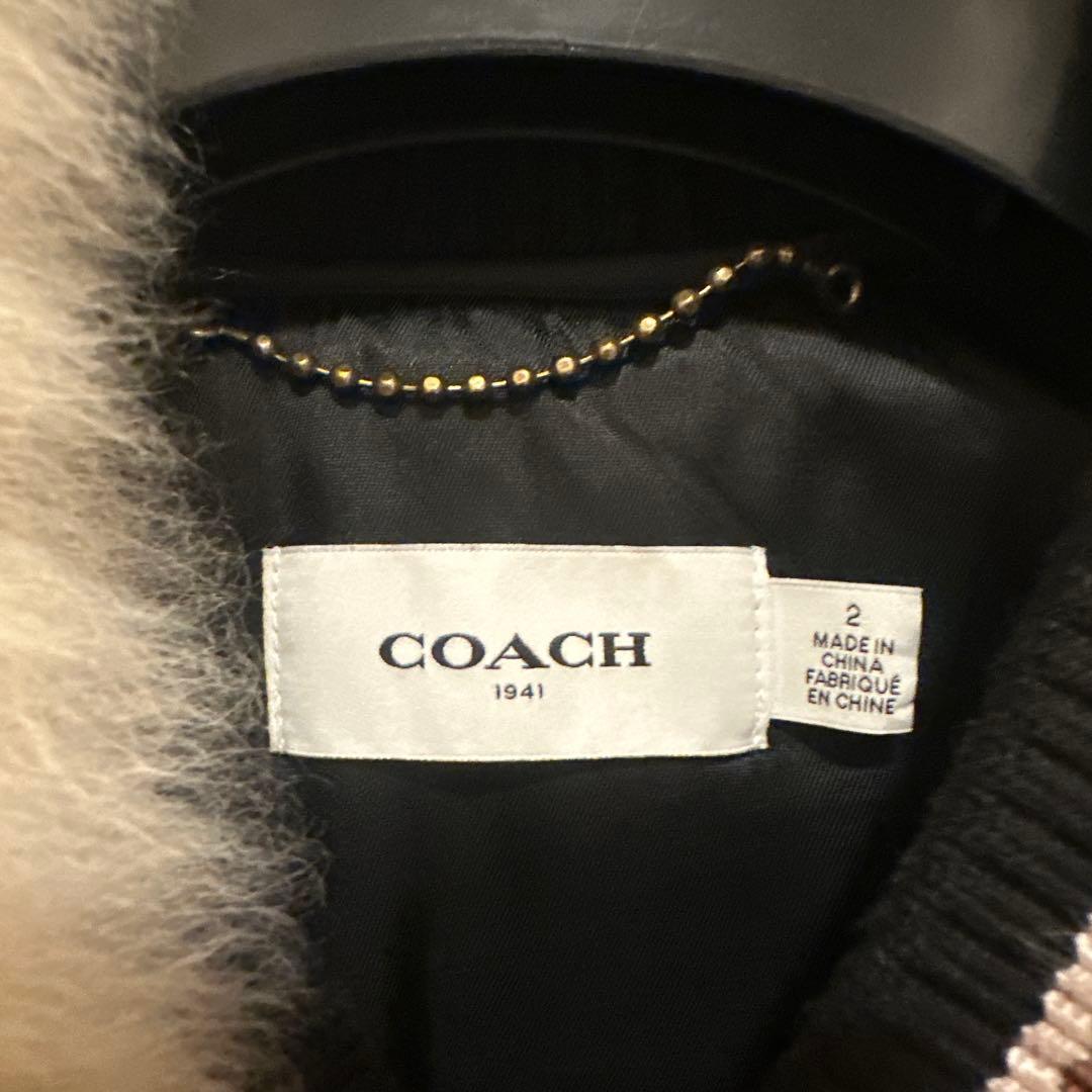 COACHコーチ レディーススタジャン サイズ2 リアルファー取外可 最終価格⭐︎