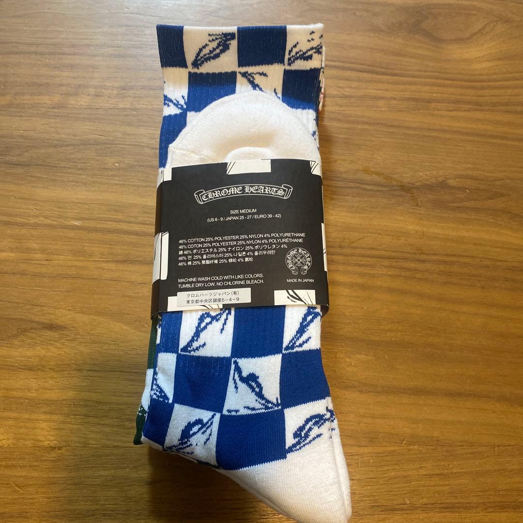 クロムハーツChrom Heartsチェック柄ソックス 3足セット 新品未使用