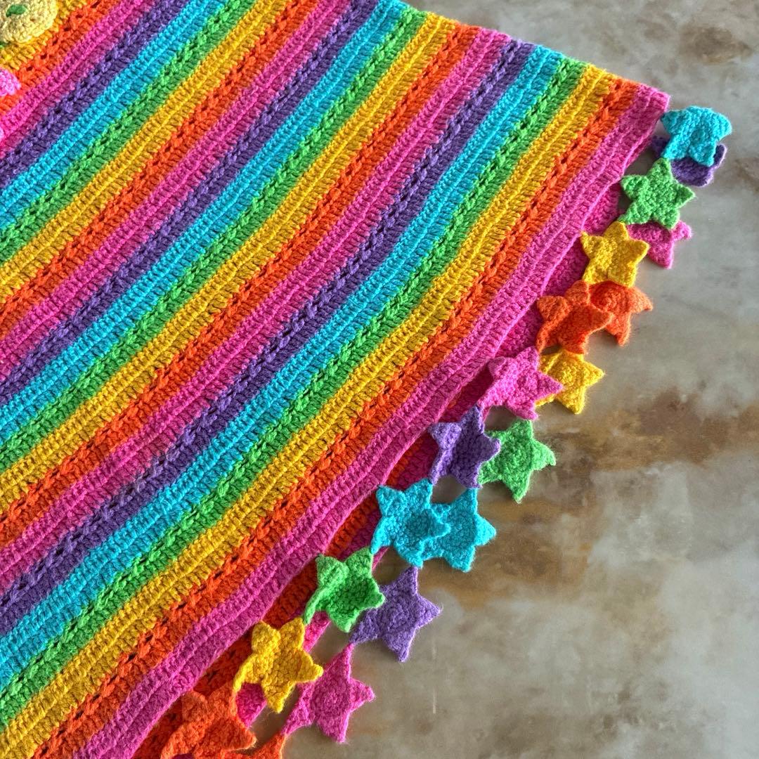 メゾピアノ　編みぐるみ　ミミポポ　ワンピース　カラフル　星　Y2K