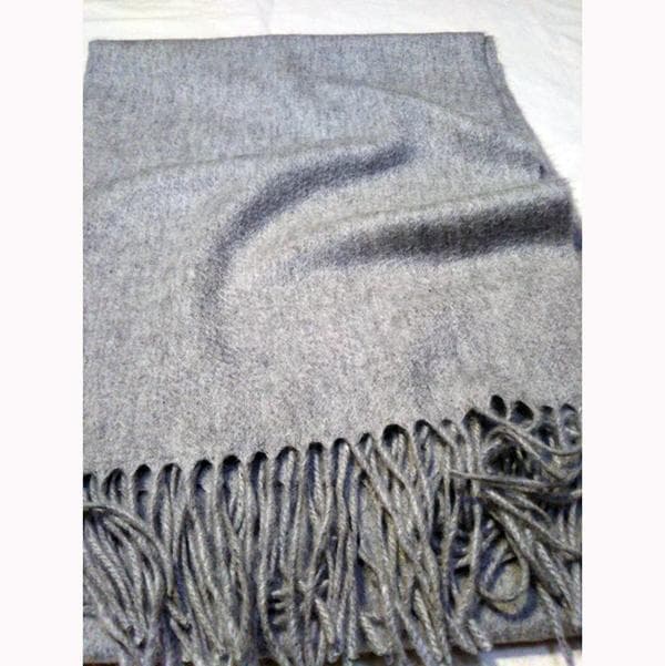 値下70㎝×200超大判 100% カシミヤストールマフラーGRY新品