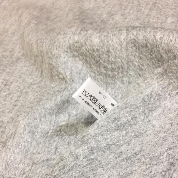値下70㎝×200超大判 100% カシミヤストールマフラーGRY新品