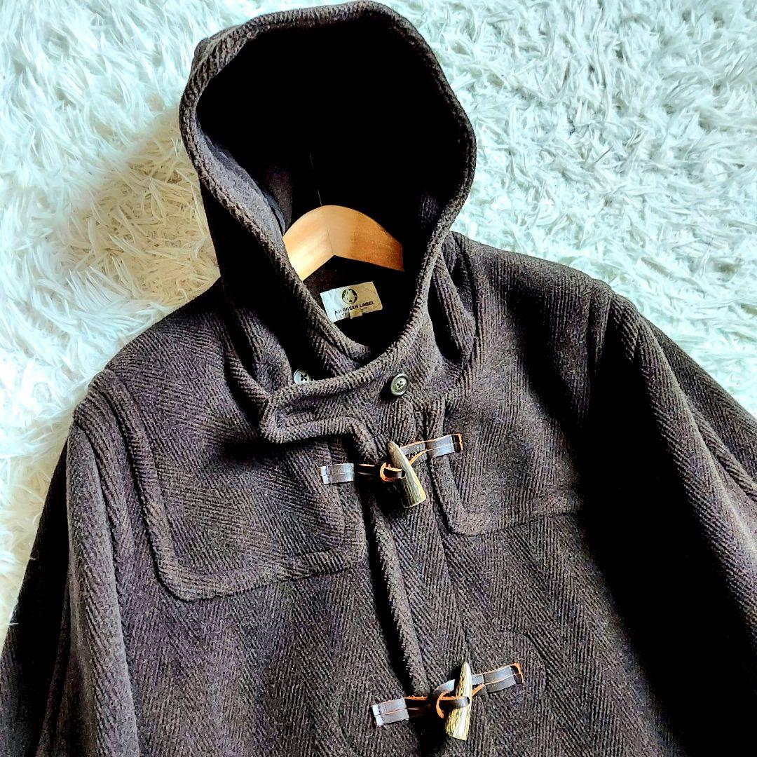 [美品]エーボンハウス　バロムブローサ　ダッフルコート　ヘリンボーン　ブラウン