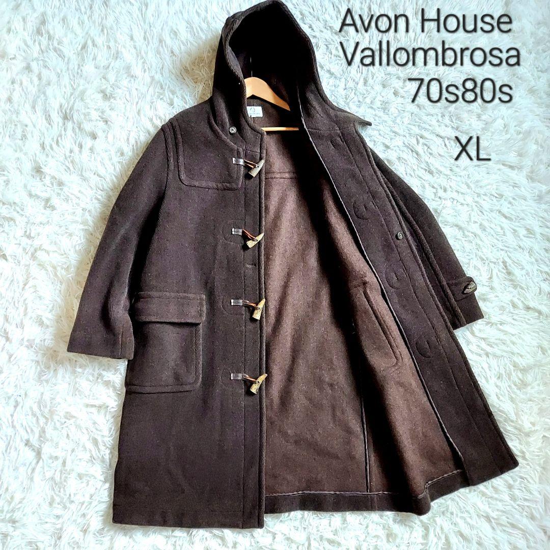 [美品]エーボンハウス　バロムブローサ　ダッフルコート　ヘリンボーン　ブラウン