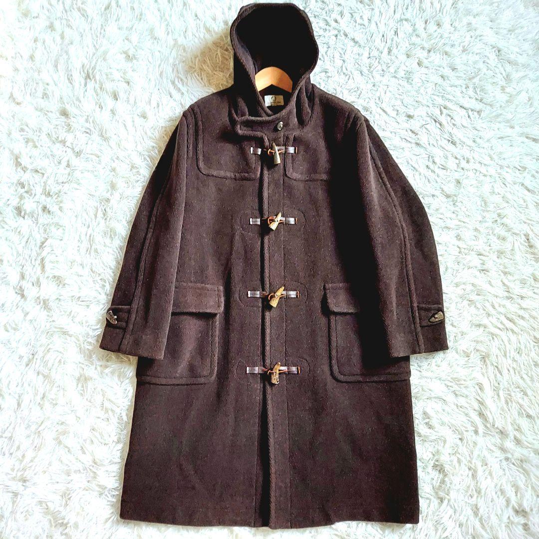 [美品]エーボンハウス　バロムブローサ　ダッフルコート　ヘリンボーン　ブラウン