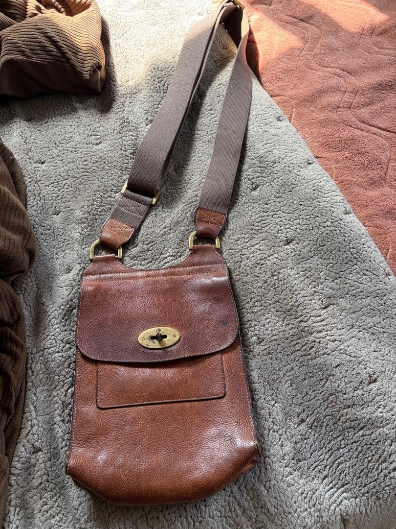【希少✨】マルベリー アントニー フラップ ショルダーバッグ ターンロック 茶