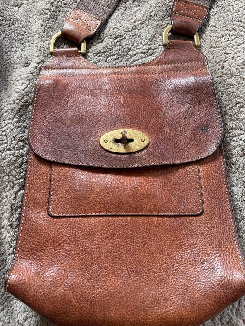 【希少✨】マルベリー アントニー フラップ ショルダーバッグ ターンロック 茶