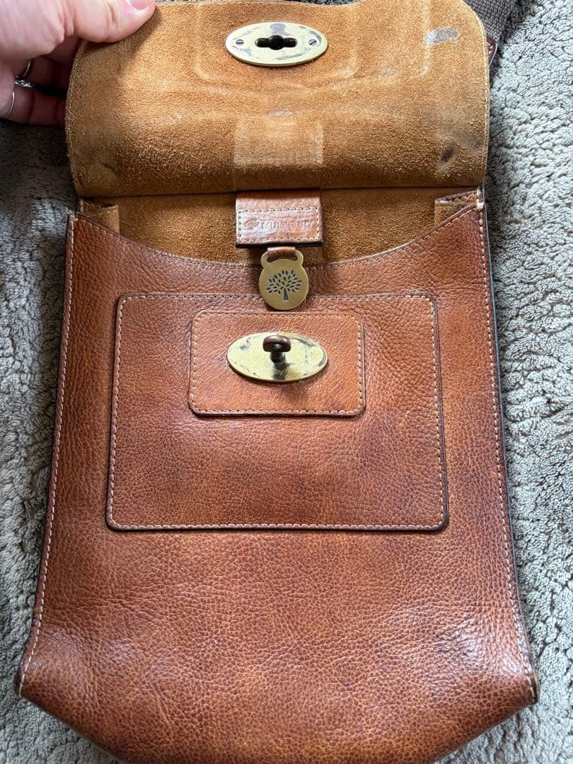 【希少✨】マルベリー アントニー フラップ ショルダーバッグ ターンロック 茶